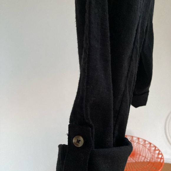 Fat Face | Black Linen/Viscose Pants with Adjustable Roll Up Hem - Picture 4 of 8